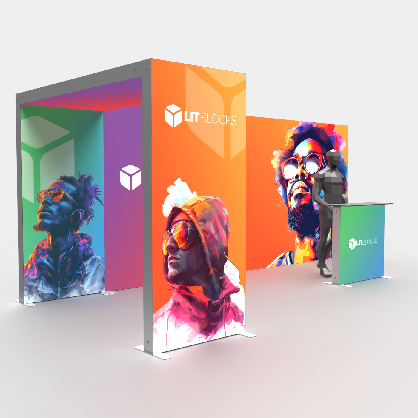 Build a Brilliant Booth with SEGO LitBlocks Modular Lightboxes