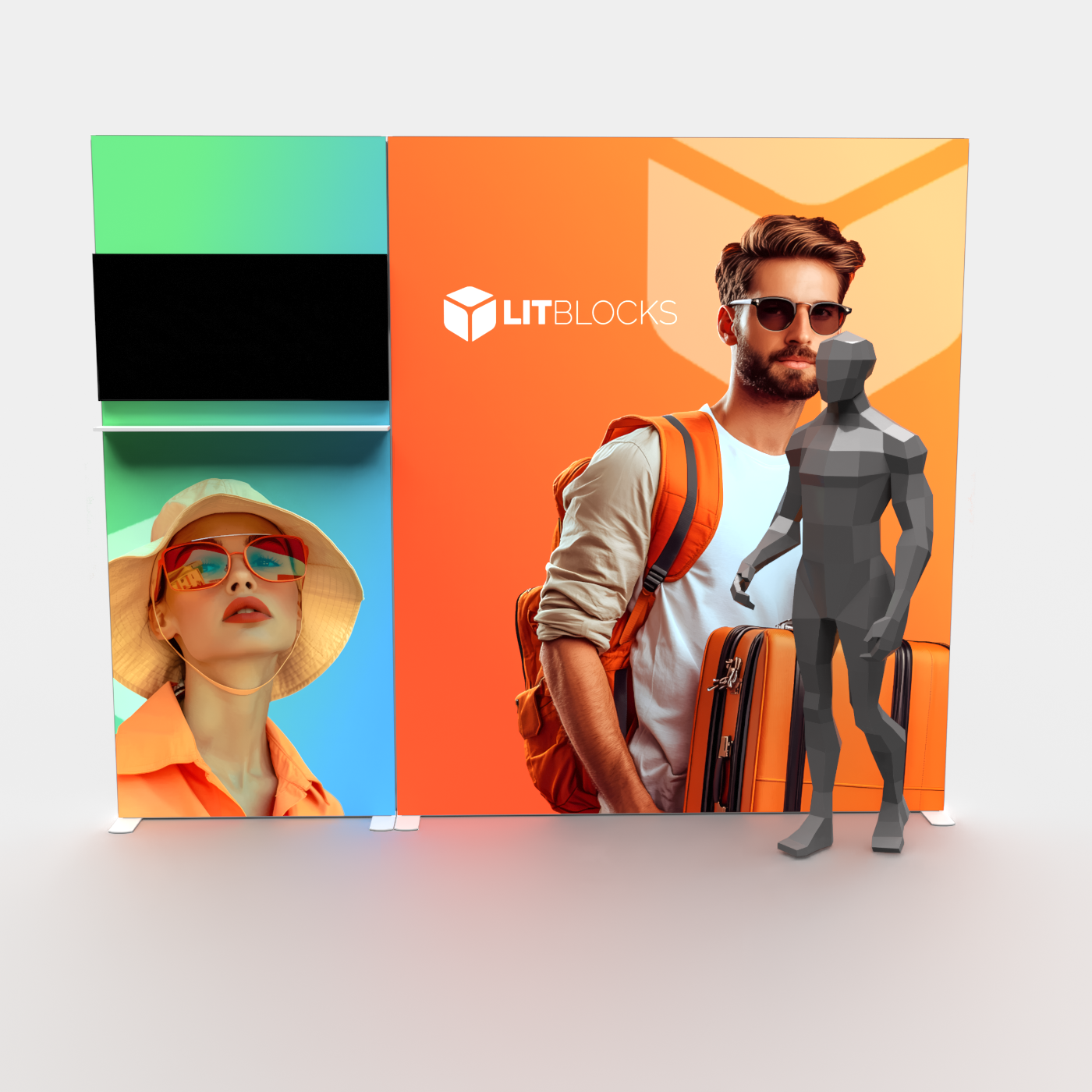 SEGO LitBlocks - 10ft X 7.4ft Lightbox with TV Mount