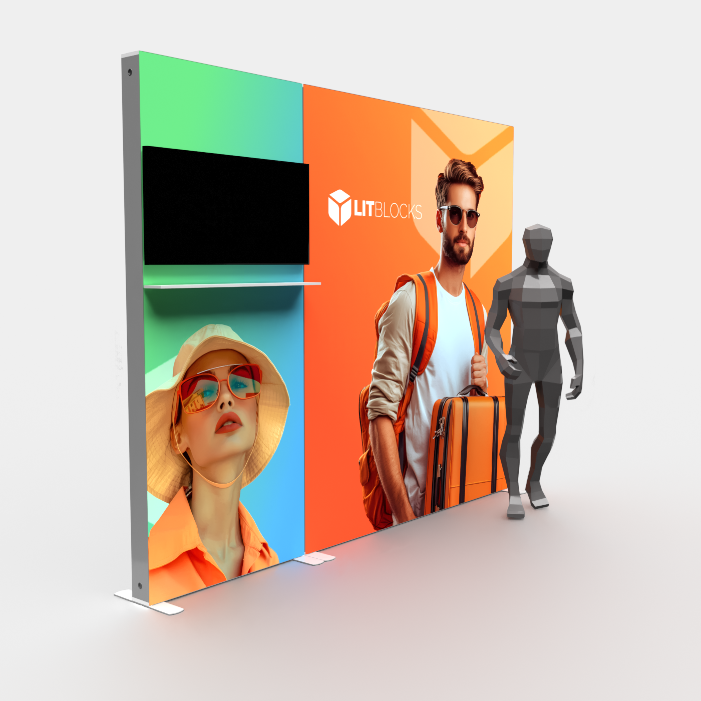 SEGO LitBlocks - 10ft X 7.4ft Lightbox with TV Mount