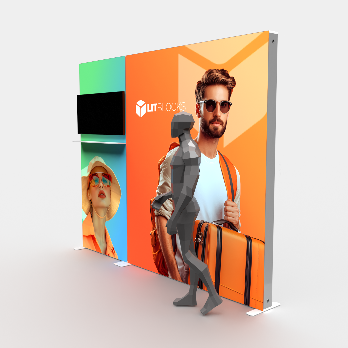 SEGO LitBlocks - 10ft X 7.4ft Lightbox with TV Mount