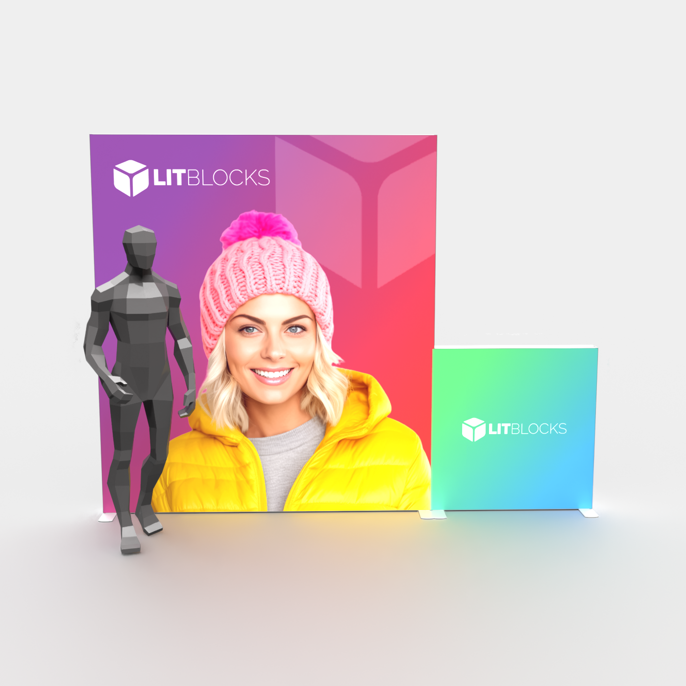 SEGO LitBlocks - 10ft with Half Wall Lightbox Display