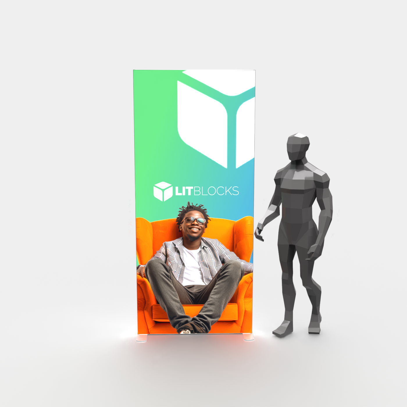 SEGO LitBlocks - 3.3 x 7.4ft. Double-Sided Lightbox Display