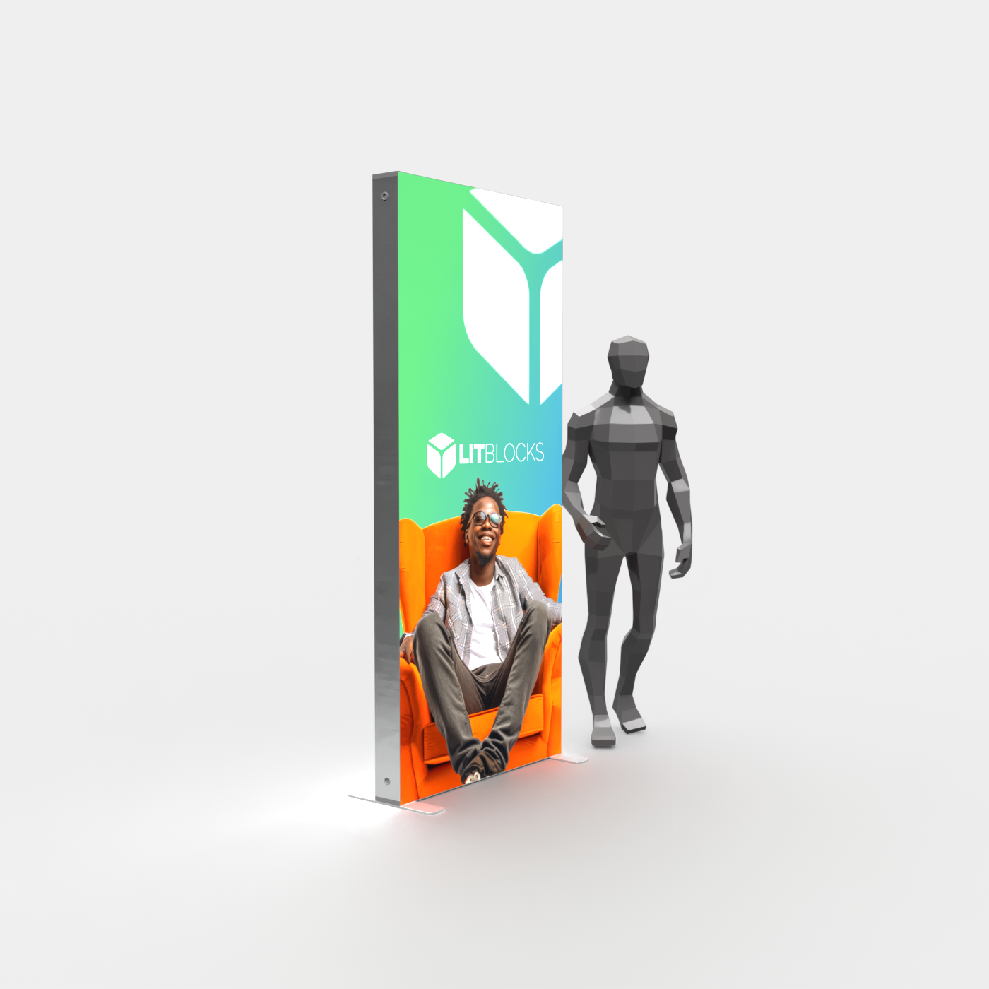 SEGO LitBlocks - 3.3 x 7.4ft. Double-Sided Lightbox Display