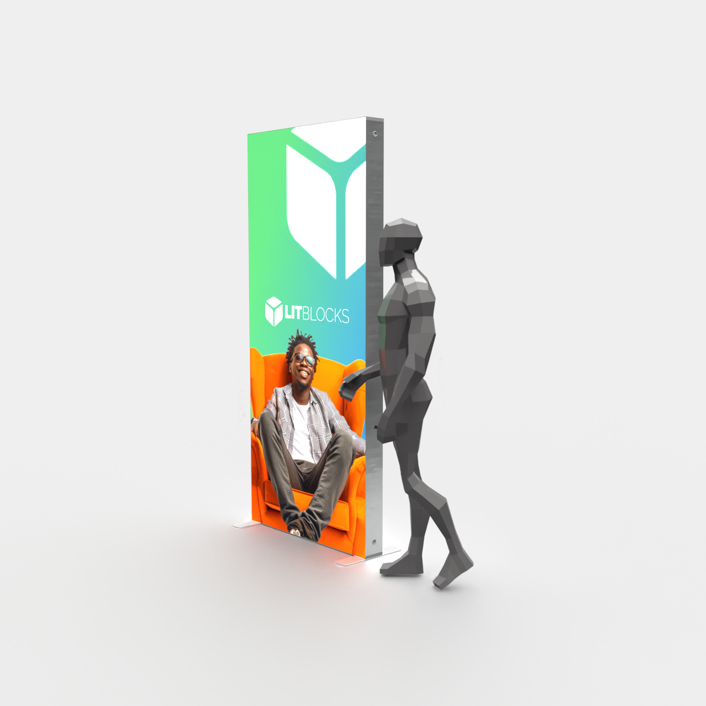 SEGO LitBlocks - 3.3 x 7.4ft. Double-Sided Lightbox Display