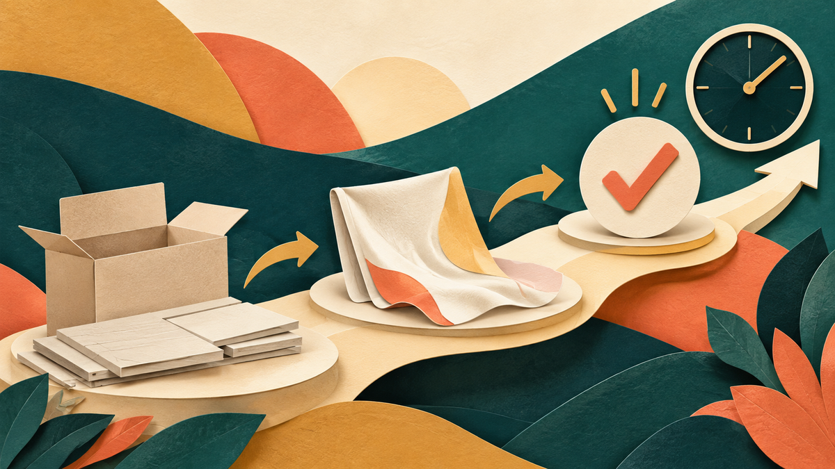 Unpacking, preparing fabric and completing a setup checklist
