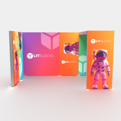 SEGO LitBlocks - 13.2ft x 7.4ft Bridge Double-Sided Lightbox Display