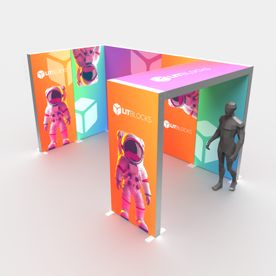 SEGO LitBlocks - 13.2ft x 7.4ft Bridge Double-Sided Lightbox Display