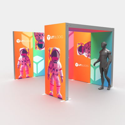 SEGO LitBlocks - 13.2ft x 7.4ft Bridge Double-Sided Lightbox Display