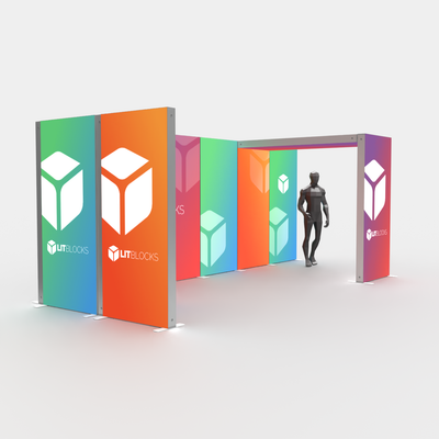 SEGO LitBlocks - 20ft by 7.4ft Bridge and Closet Lightbox Display