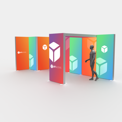 SEGO LitBlocks - 20ft by 7.4ft Bridge and Closet Lightbox Display