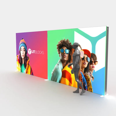 SEGO LitBlocks - 20ft x 7.4ft Split Double-Sided Lightbox Display